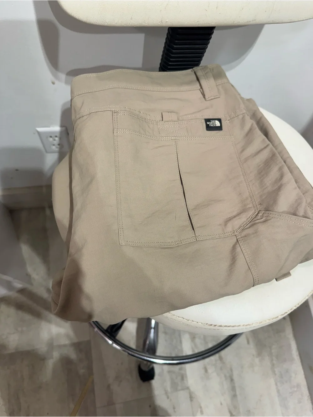 The North Face Khaki Field Cargo Shorts with Logo Tab